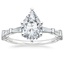 18K White Gold Memoir Baguette Diamond Ring (1/2 ct. tw.), smalltop view
