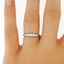 The Leonie Ring, smalltop view on a hand