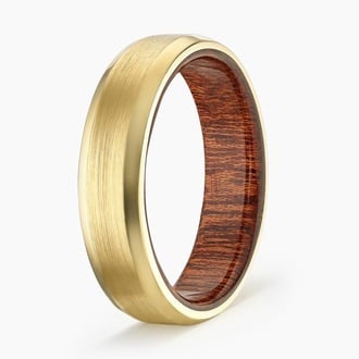 Sapele Wood Satin Finish 6mm Wedding Ring