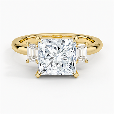 Three Stone Diamond Engagement Ring - Rhiannon
