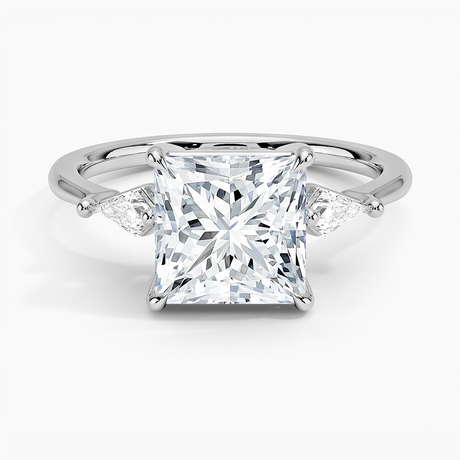 18K White Gold Cometa Three Stone Diamond Ring