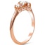 The Honoria Ring, smalltop view on a hand