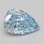 2.79 Ct. Fancy Vivid Blue Pear Lab Grown Diamond