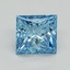 0.90 Ct. Fancy Vivid Blue Princess Lab Grown Diamond