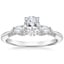 18K White Gold Simply Tacori Three Stone Marquise Diamond Ring, smalltop view