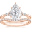 14K Rose Gold Nadia Diamond Ring with Curved Ballad Diamond Ring (1/6 ct. tw.)