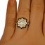 The Tarabai Ring, smallzoomed in top view on a hand
