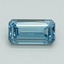 1.11 Ct. Fancy Vivid Blue Emerald Lab Grown Diamond