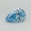 1.13 Ct. Fancy Vivid Blue Pear Lab Grown Diamond