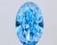 15.08 Ct. Fancy Vivid Blue Oval Lab Grown Diamond