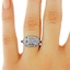 The Melina Ring, smalltop view on a hand