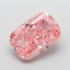 2.04 Ct. Fancy Vivid  Pink Cushion Lab Grown Diamond