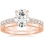 14KR Moissanite Sienna Diamond Ring (2/5 ct. tw.) with Petite Quattro Diamond Ring, smalltop view