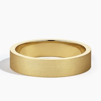 Mojave Sandblast 5mm Wedding Ring in 18K Yellow Gold