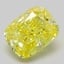 4.09 Ct. Fancy Intense  Yellow Cushion Lab Grown Diamond