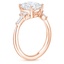 14K Rose Gold Yvonne Diamond Ring, smallside view