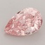 1.28 Ct. Fancy Vivid  Pink Pear Lab Grown Diamond