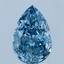 3.05 Ct. Fancy Vivid Blue Pear Lab Grown Diamond