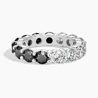 Eternity Black Diamond and White Lab Diamond Ring (5 ct. tw.)