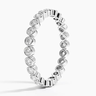 Bezel Round Eternity Lab Diamond Ring (1/2 ct. tw.) in Platinum