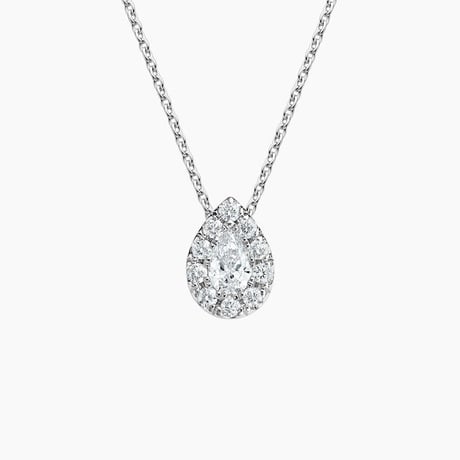 Pear Lab Grown Diamond Halo Pendant