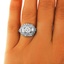 The Noreia Ring, smalltop view on a hand