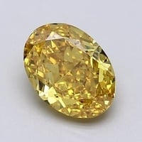 1.02 Ct. Fancy Intense Yellow Oval Lab Grown Diamond