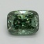 2.15 Ct. Fancy Vivid Pacific Green Cushion Lab Grown Diamond