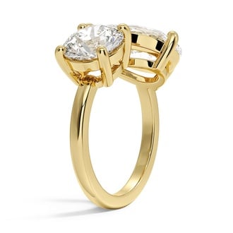 Custom Open Toi et Moi Diamond Ring