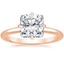 14K Rose Gold North Star Solitaire Ring, smalltop view