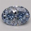 2.33 Ct. Fancy Vivid Blue Oval Lab Grown Diamond