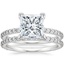 18K White Gold Luxe Petite Shared Prong Diamond Bridal Set (3/4 ct. tw.)