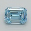 2.39 Ct. Fancy Intense Blue Emerald Lab Grown Diamond