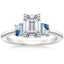 18K White Gold Mazarine Ring, smalltop view