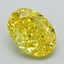 2.39 Ct. Fancy Vivid Yellow Oval Lab Grown Diamond