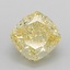 2.60 Ct. Fancy Vivid Yellow Cushion Lab Grown Diamond