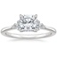 18K White Gold Melody Diamond Ring, smalltop view