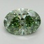 3.03 Ct. Fancy Vivid Pacific Green Oval Lab Grown Diamond