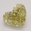 2.07 Ct. Fancy Brownish Yellow Heart Diamond, smalltop view