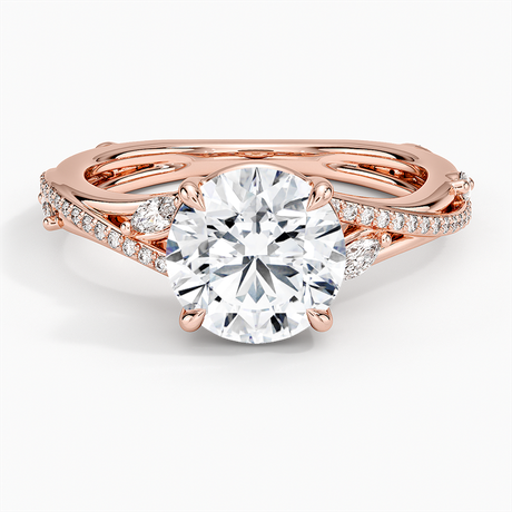 14K Rose Gold Begonia Vine Diamond Ring (1/4 ct. tw.)