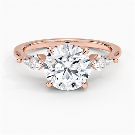 14K Rose Gold Luxe Cometa Three Stone Diamond Ring (1/3 ct. tw.)