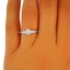 The Paige Ring, smalltop view on a hand