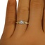 The Turua Ring, smallzoomed in top view on a hand