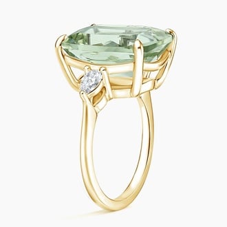 Soiree Prasiolite and Diamond Cocktail Ring