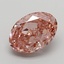 2.93 Ct. Fancy Vivid Brownish Pink Oval Lab Grown Diamond