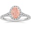 18K White Gold Joy Half Coverage Diamond Ring, smalltop view