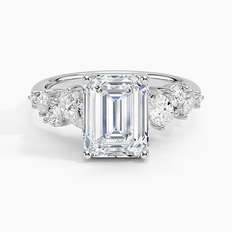 Platinum Olivetta Tapered Diamond Ring (1/2 ct. tw.)