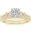 18K Yellow Gold Miroir Diamond Ring with Luxe Ballad Diamond Ring (1/4 ct. tw.)