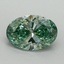1.61 Ct. Fancy Vivid Pacific Green Oval Lab Grown Diamond