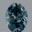 0.36 Ct. Fancy Vivid Blue Oval Lab Grown Diamond